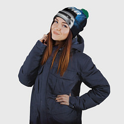 Шапка с помпоном LAND ROVER, цвет: 3D-зеленый — фото 2