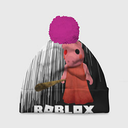 Шапка с помпоном Roblox Piggy, цвет: 3D-малиновый