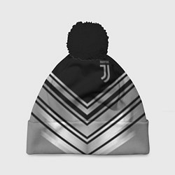 Шапка с помпоном JUVENTUS, цвет: 3D-черный