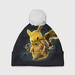 Шапка c помпоном Pikachu Pika Pika