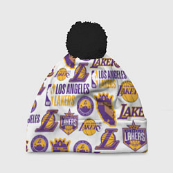 Шапка c помпоном LAKERS LOGO