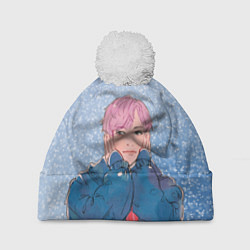 Шапка с помпоном JIMIN SPRING DAY, цвет: 3D-белый