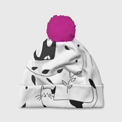 Шапка c помпоном Кис-Кис