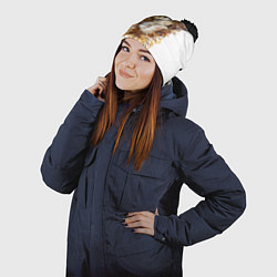 Шапка с помпоном Лисичка спит в листьях, цвет: 3D-черный — фото 2