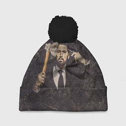Шапка с помпоном Eminem, цвет: 3D-черный