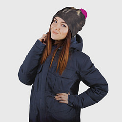 Шапка с помпоном Eminem, цвет: 3D-малиновый — фото 2