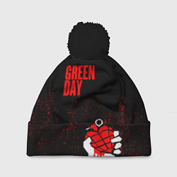 Шапка с помпоном Green day, цвет: 3D-черный