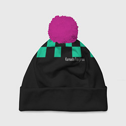 Шапка с помпоном Kamado Tanjirou Kimetsu no Yaiba, цвет: 3D-малиновый