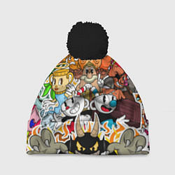 Шапка c помпоном CUPHEAD