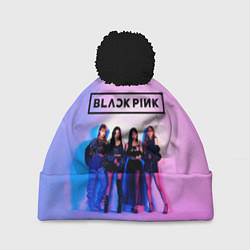 Шапка с помпоном BLACKPINK, цвет: 3D-черный