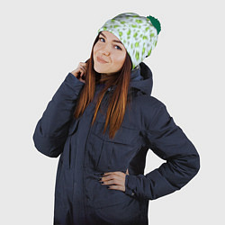 Шапка с помпоном Веселые лягушки, цвет: 3D-зеленый — фото 2