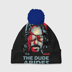 Шапка с помпоном The Dude Abides Лебовски, цвет: 3D-тёмно-синий
