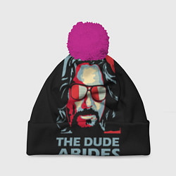 Шапка с помпоном The Dude Abides Лебовски, цвет: 3D-малиновый