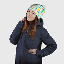 Шапка с помпоном DINOSAUR, цвет: 3D-белый — фото 2