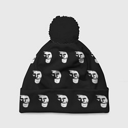 Шапка с помпоном Dark trollface, цвет: 3D-черный