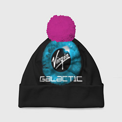 Шапка с помпоном Virgin Galactic Вирджин Галактик, цвет: 3D-малиновый