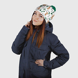 Шапка с помпоном Милый тигр, цвет: 3D-зеленый — фото 2