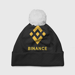 Шапка с помпоном БИНАНС ЛОГО CARBON BINANCE LOGO, цвет: 3D-белый