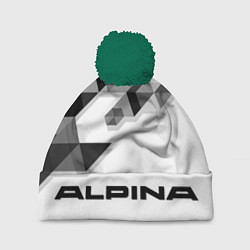 Шапка с помпоном Alpina Альпина, цвет: 3D-зеленый