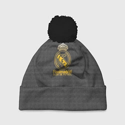 Шапка с помпоном Real Madrid graphite theme, цвет: 3D-черный