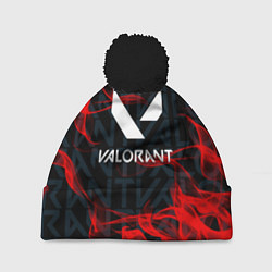 Шапка с помпоном Valorant Fire, цвет: 3D-черный