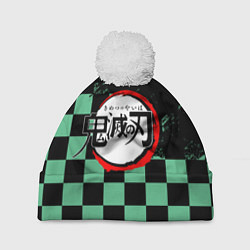 Шапка с помпоном TANJIRO KAMAD, КЛИНОК РАССЕКАЮЩИЙ ДЕМОНОВ, цвет: 3D-белый