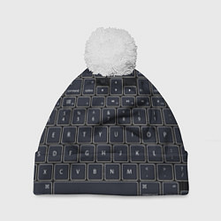 Шапка c помпоном КЛАВИАТУРА КОМПЬЮТЕРНАЯ КНОПКИ