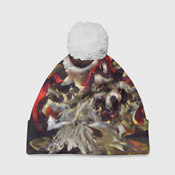 Шапка с помпоном Осенние заморозки, цвет: 3D-белый