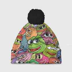 Шапка с помпоном Pepe BOMBING, цвет: 3D-черный