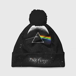 Шапка с помпоном PINK FLOYD LOGO ПИНК ФЛОЙД ЗВЕЗДЫ, цвет: 3D-черный