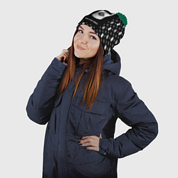 Шапка с помпоном Узор Black Dope Ski Mask Dope Street Market, цвет: 3D-зеленый — фото 2