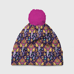 Шапка c помпоном Слон Ганеша Ganesha