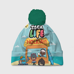 Шапка с помпоном Toca Life Holiday!, цвет: 3D-зеленый