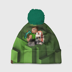 Шапка с помпоном Minecraft Heroes Video game, цвет: 3D-зеленый
