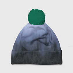 Шапка c помпоном Лес в ночи