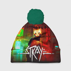 Шапка с помпоном Stray: Бродяжка, цвет: 3D-зеленый