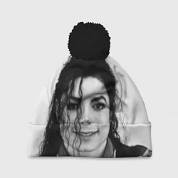 Шапка с помпоном Майкл Джексон Фото, цвет: 3D-черный