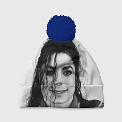 Шапка с помпоном Майкл Джексон Фото, цвет: 3D-тёмно-синий