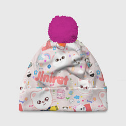 Шапка с помпоном Skzoo Jinniret pattern cartoon avatar, цвет: 3D-малиновый