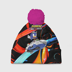 Шапка с помпоном Sonic Free Riders - Hedgehog, цвет: 3D-малиновый