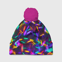 Шапка c помпоном Цветомузыка