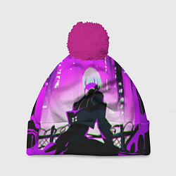 Шапка с помпоном Люси нетраннер - фиолетовый, цвет: 3D-малиновый