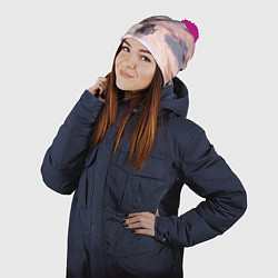 Шапка с помпоном Horizon зима, цвет: 3D-малиновый — фото 2