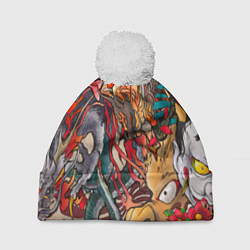 Шапка c помпоном Иредзуми: демон и дракон