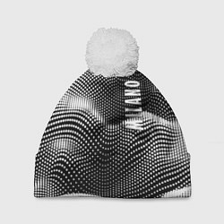 Шапка с помпоном Авангардный фрактальный паттерн - Милан, цвет: 3D-белый