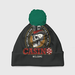Шапка с помпоном Casino, цвет: 3D-зеленый