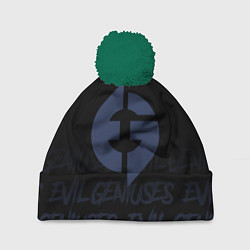 Шапка с помпоном Evil geniuses style, цвет: 3D-зеленый