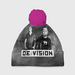 Шапка с помпоном Devision - a band from germany, цвет: 3D-малиновый