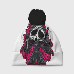 Шапка с помпоном Scream мульт, цвет: 3D-черный