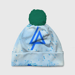 Шапка с помпоном Linkin park холодный огонь бренд, цвет: 3D-зеленый